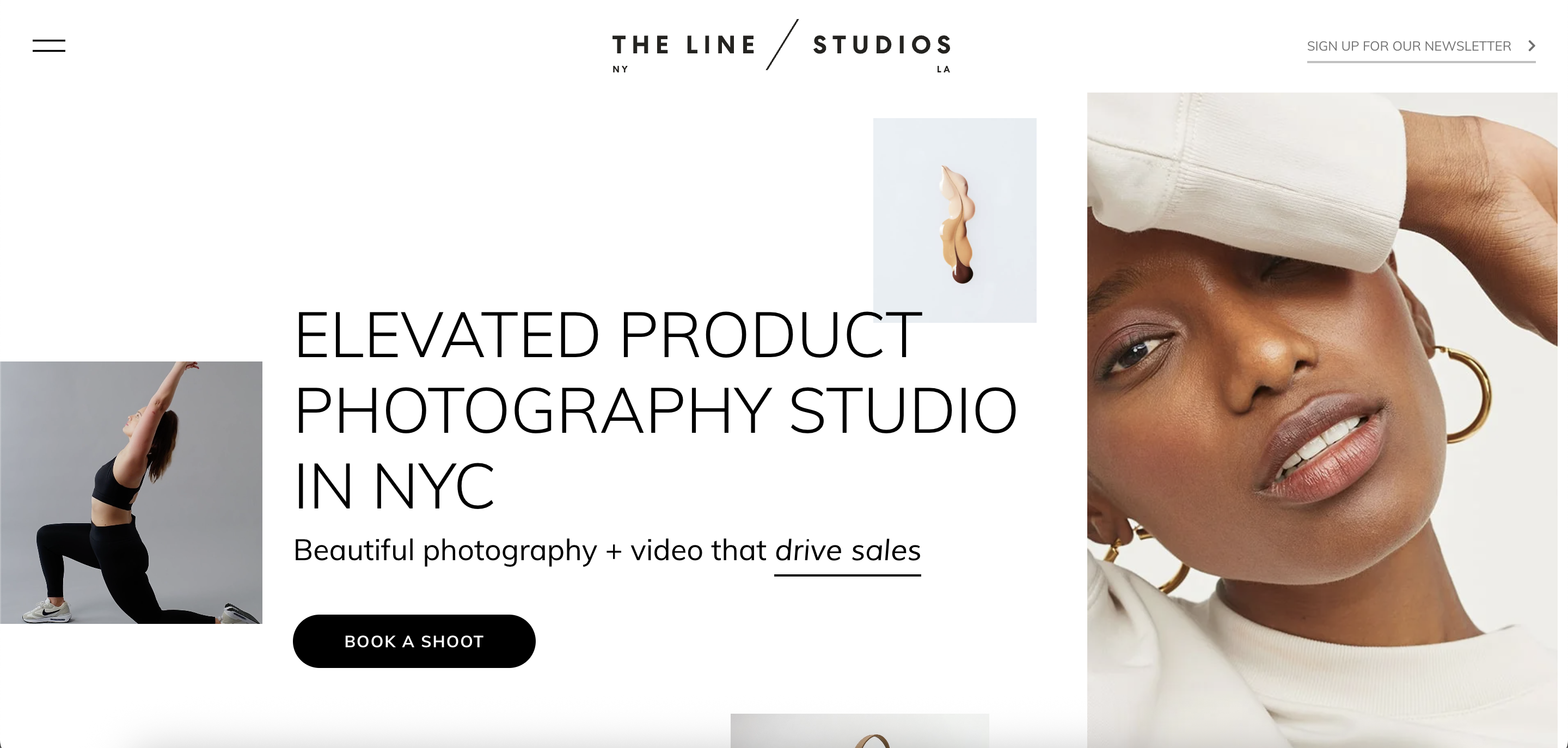 The Line Studios creative production studio website
